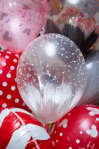 bright birthday balloons, balloon card