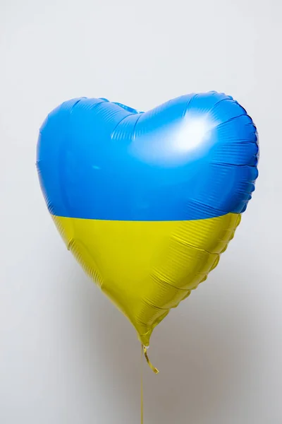 Ukraine flag heart shaped balloon, foil military star balloon