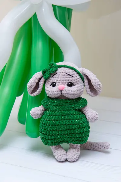 plush soft toy mouse, knitted toy, gift for girl