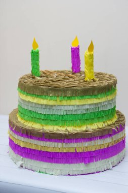 Mumlu doğum günü pastası