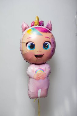 Sevimli pembe bebek bebek Helyum balonu doğum günü