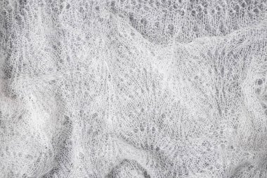 Örülmüş yün dantel doku arka planı. Vignette ile. Tasarım için kopyalama alanı olan soyut arkaplan.