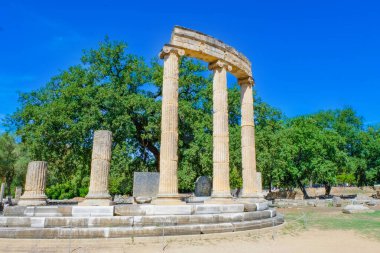 Olimpia, Greece - Septemper 13, 2024: ruins of the antique city Olimpia on bright sunny day clipart