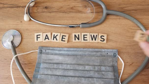 Medical Fake News Question Concept — Stock Video
