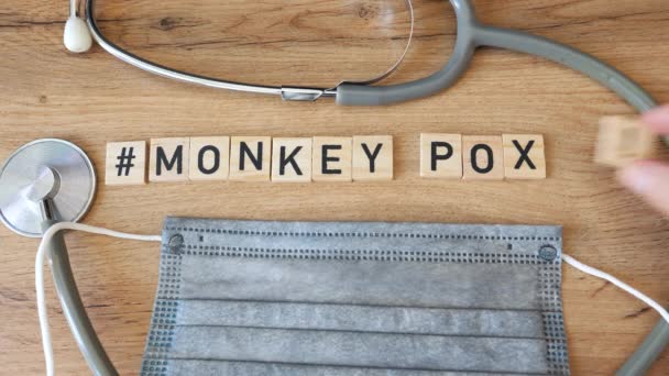 Monkeypox Moneypox Pregunta Concepto — Vídeos de Stock