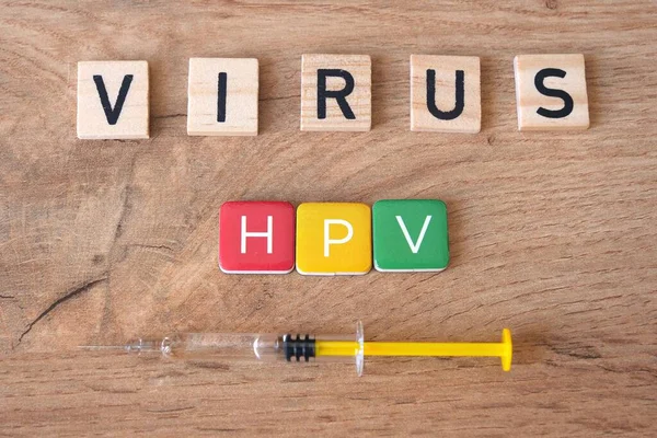 HPV aşı konsepti. İnsan Papillomavirus aşısı