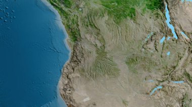 Angola merkezli asatelit haritasına yakın plan