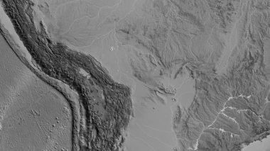 Bolivya merkezli tarama haritasının yakın plan görüntüsü