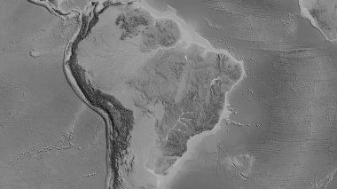 Brezilya merkezli tarımsal haritanın yakın çekimi