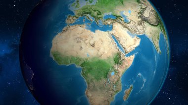 Uydu haritası Çad Mahallesi 'ne odaklandı