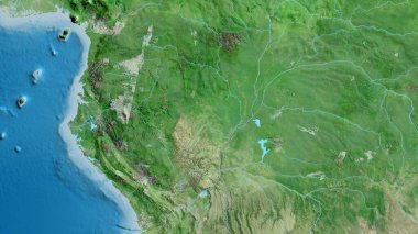 Kongo Cumhuriyeti merkezli asatelit haritanın yakın çekimi