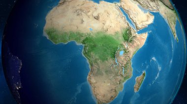 Uydu haritası Kongo Cumhuriyeti 'nin semt bölgesine odaklı.