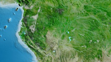 Kongo Cumhuriyeti merkezli asatelit haritanın yakın çekimi