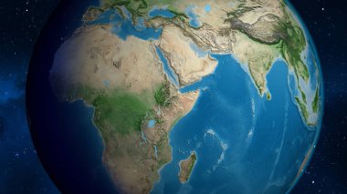 Uydu haritası Etiyopya civarına odaklandı