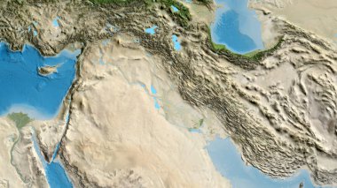 Irak merkezli asatelit haritaya yakın plan
