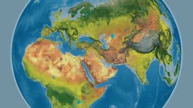 Topografik harita Irak mahallesi üzerine odaklandı