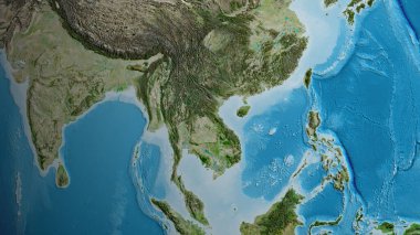 Laos semti üzerine kurulu uydu haritası