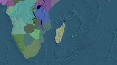 Yönetim haritası Madagaskar mahallesine odaklı