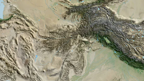 Zbliżenie Mapy Skoncentrowanej Afganistanie — Zdjęcie stockowe