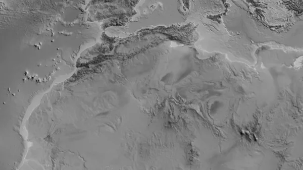 알제리를 중심으로 한아그 라이스 지도의 — 스톡 사진