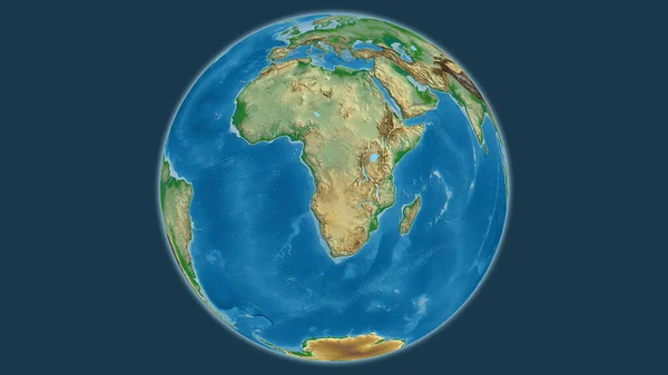 Fizyczna Mapa Globu Skupiona Angoli — Zdjęcie stockowe