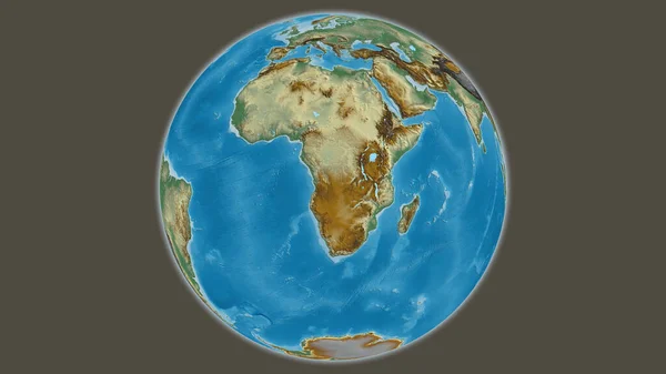 Relief Globe Map Gecentreerd Angola — Stockfoto