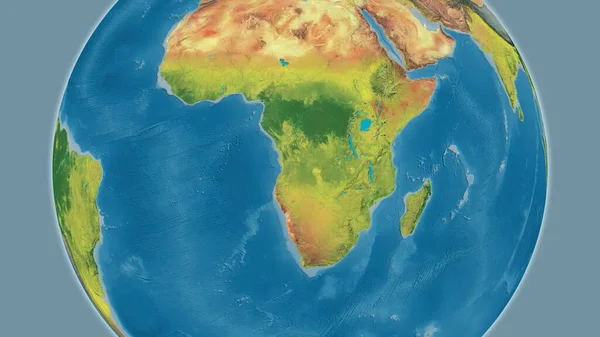 以安哥拉邻近地区为中心的地形图 — 图库照片