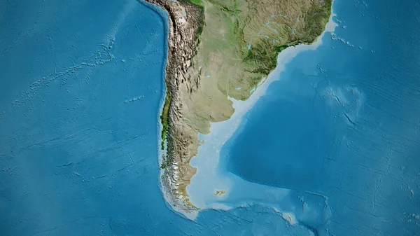 アルゼンチンを中心とした衛星地図のクローズアップ — ストック写真