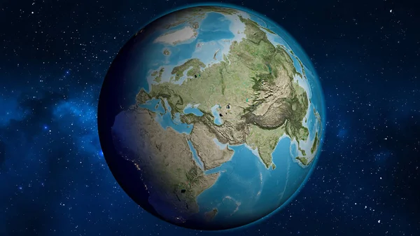 Carte Globe Satellite Centrée Sur Arménie — Photo