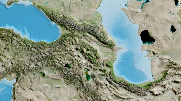 Detailní Záběr Mapy Soustředěné Arménii — Stock fotografie
