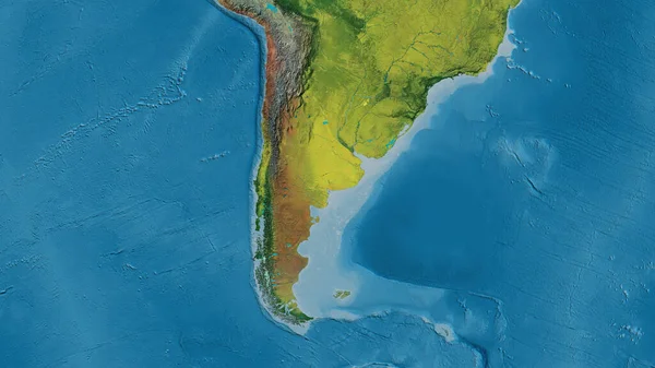 Topographische Karte Mit Schwerpunkt Auf Dem Argentinischen Nachbarschaftsgebiet — Stockfoto