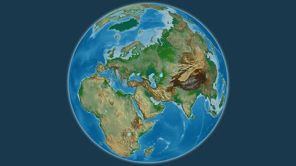 Fizyczna Mapa Globu Skupiona Armenii — Zdjęcie stockowe