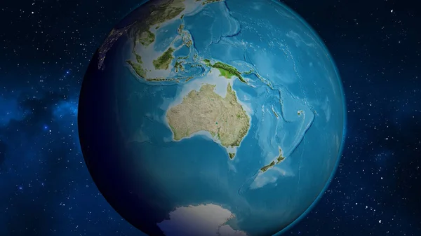 Avustralya Civarındaki Uydu Haritası — Stok fotoğraf