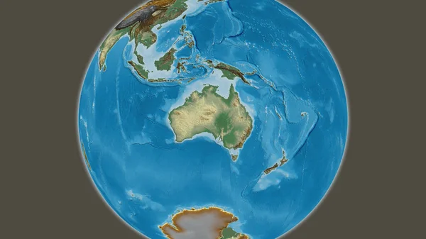 Reliéfní Mapa Zaměřená Oblast Austrálie — Stock fotografie