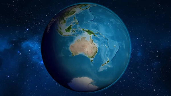 Карта Супутникової Глобусу Центром Австралії — стокове фото