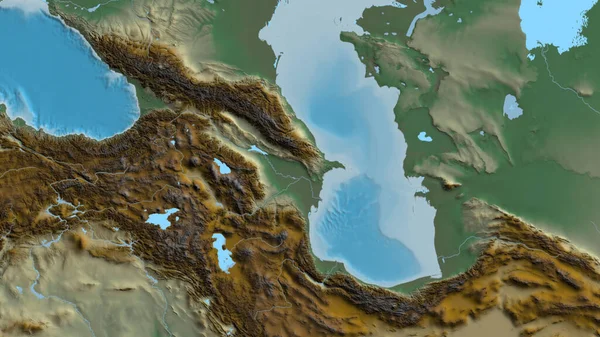 Nahaufnahme Einer Landkarte Mit Aserbaidschan Zentrum — Stockfoto