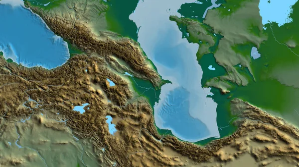 Крупный План Афизической Карты Центром Азербайджане — стоковое фото