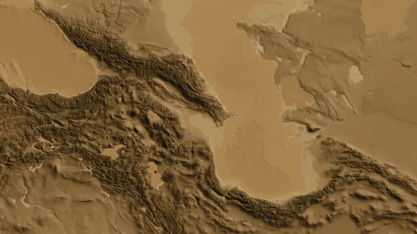 아제르바이잔을 중심으로 지도의 — 스톡 사진