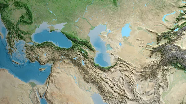 Mapa Satélite Centrado Área Bairro Azerbaijão — Fotografia de Stock