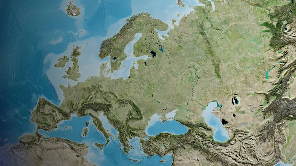 以白俄罗斯邻近地区为中心的卫星地图 — 图库照片