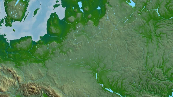 Крупный План Афизической Карты Центром Беларуси — стоковое фото