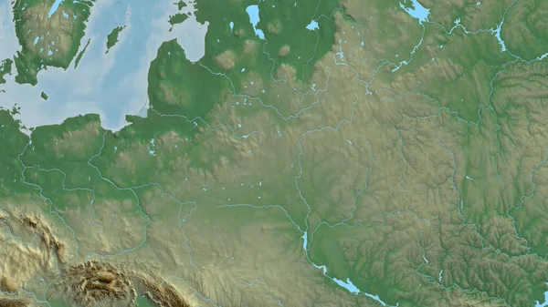 Close Arelief Map Centered Belarus — Stock Photo, Image