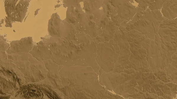 Крупный План Карты Рельефа Асепии Центром Беларуси — стоковое фото