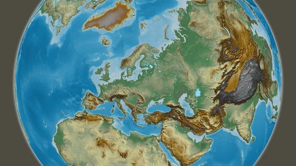 Relief Földgömb Térkép Középpontjában Fehéroroszország — Stock Fotó