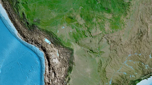 Primer Plano Mapa Centrado Bolivia — Foto de Stock