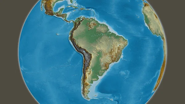 Relief Map Centered Bolivia Neighborhood Area — Stock Photo, Image