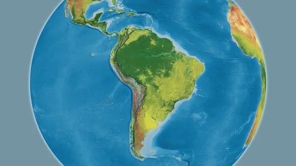 Topografisk Karta Med Centrum Bolivias Närområde — Stockfoto