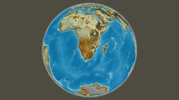 Χάρτης Σφαίρα Ανακούφισης Επίκεντρο Την Μποτσουάνα — Φωτογραφία Αρχείου