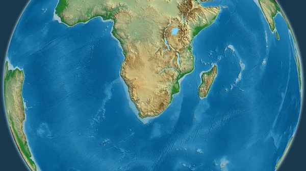 Mapa Físico Centrado Área Bairro Botswana — Fotografia de Stock