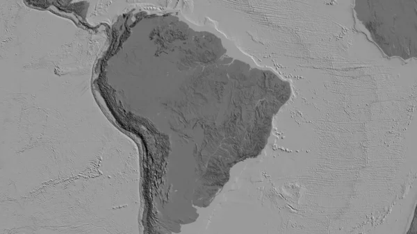 Bilevel Haritası Brezilya Nın Semt Bölgesine Odaklandı — Stok fotoğraf